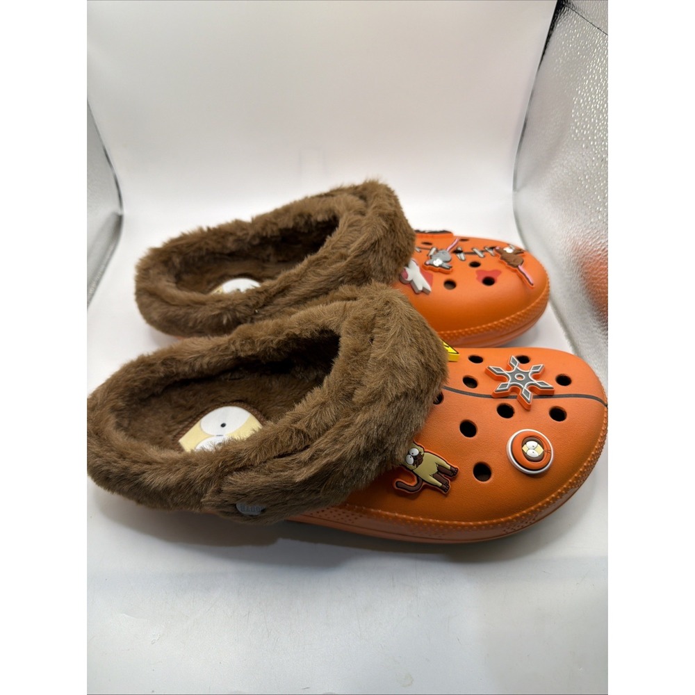 Crocs South Park Kenny McCormick Classic Lined Clog Orange Brown M 10, W 12, NEW
